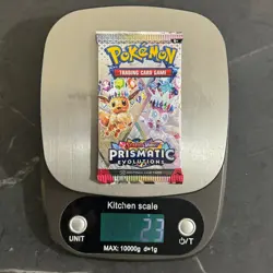 (VERY HEAVY) 🔥23g Prismatic Evolutions Pokemon Sealed Booster Pack Brand New ✅ - Image 1