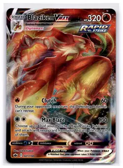 BLAZIKEN VMAX 021/198 HOLO VMAX RARE CHILLING REIGN POKEMON NEAR MINT - Image 1