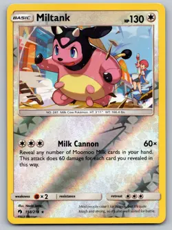Miltank 158/214 Rare Lost Thunder Pokemon Reverse Holo Near Mint - Image 1