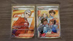 Pokemon Trainer Card Lot - Atticus 134/131 and Paldean Student 230/091 - Image 1