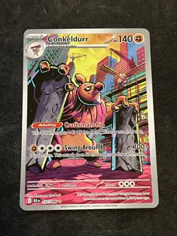 Conkeldurr Illustration Rare IR 127/086 SV: Black Bolt Pokemon Card English NM+ - Image 1