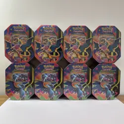 Pokemon TCG: Mega Charizard X & Mega Charizard Y Tins Lot of 8 *SEALED* - Image 1