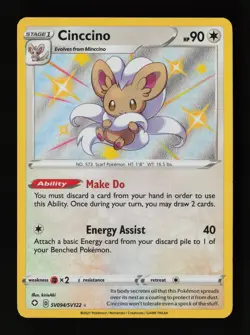 Cinccino SV094/SV122 Shiny Holo Rare Shining Fates: Shiny Vault Pokemon Card - Image 1