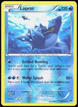 BREAKpoint Lapras 28/122 Uncommon Pokemon Reverse Holo NM/M - Image 1