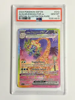 Alolan Exeggutor ex #242 Special Illustration Rare PSA 10 2024 Surging Sparks - Image 1