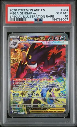 2026 POKEMON ASC EN-ASCENDED HEROES #284 MEGA GENGAR EX PSA 10 - Image 1