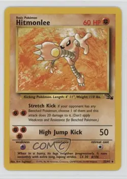 Hitmonlee Pokemon Fossil #22 1999 - Image 1