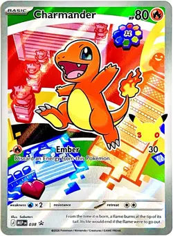 Charmander 038 Illustration Rare Black Star Promo Pokemon TCG 30th Anniversary - Image 1
