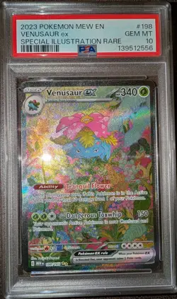 Pokemon 2023 SV151 Mew en Venusaur EX Special Illustration Rare #198/165 PSA 10 - Image 1