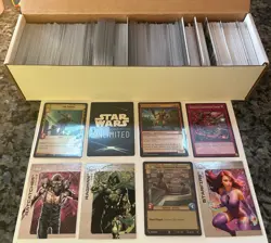 STAR WARS, YU GI OH, MAGIC THE GATHERING + DC COMIC cards- 500 cards - Image 1