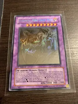 Elemental Hero Chaos Neos (Ghost Rare) GLAS-EN036 Gladiator's Assault 1st Ed LP - Image 1