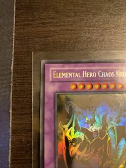 Elemental Hero Chaos Neos (Ghost Rare) GLAS-EN036 Gladiator's Assault 1st Ed LP - Image 3