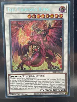 Yu-Gi-Oh! - Blazing Dominio - The Crimson King BLZD-EN036 Secret Rare - Image 1