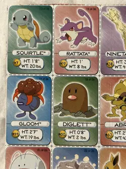 1998 Lunchables Pokemon Cards ~ #13-#24 ~ All One Piece ~ RARE FIND - Image 2