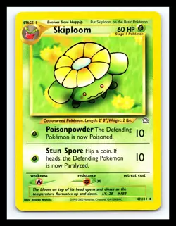✨ SKIPLOOM # 49/111 Neo Genesis Pokemon Vintage Card 2000 - Non Holo - Image 1