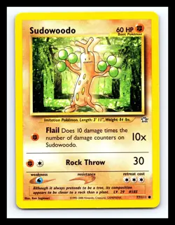 💥 SUDOWOODO # 77/111 Neo Genesis Pokemon Vintage Card 2000 - Non Holo - Image 1