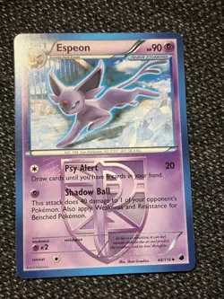 Pokemon TCG Espeon 48/116 Plasma Freeze Non Holo Uncommon NM-MT Card Blue - Image 1