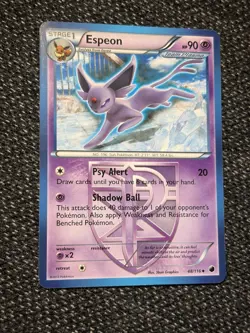 Pokemon TCG Espeon 48/116 Plasma Freeze Non Holo Uncommon NM-MT Card Blue - Image 3
