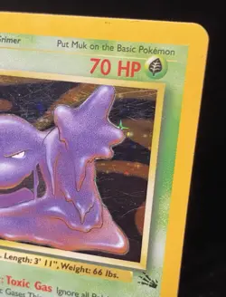 Muk 13/62 Holo Rare Pokemon Card Unlimited Edition Fossil Set 1999 WOTC - Image 2