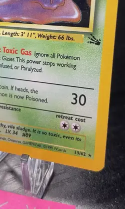 Muk 13/62 Holo Rare Pokemon Card Unlimited Edition Fossil Set 1999 WOTC - Image 5