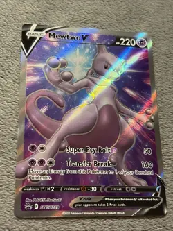 Mewtwo SWSH229 Sword Shield Promo Pokemon Card Full Art Holo NM - Image 3