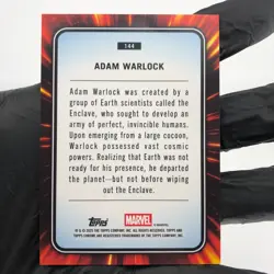 Marvel Card Adam Warlock 144 Blue Green Shimmer /199 Topps Chrome 2025 [NM] - Image 3