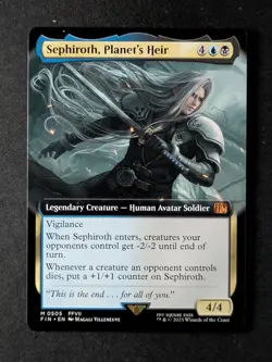 2025 MTG SEPHIROTH PLANET'S HEIR #0505 Final Fantasy Extended Art Mythic Rare - Image 1