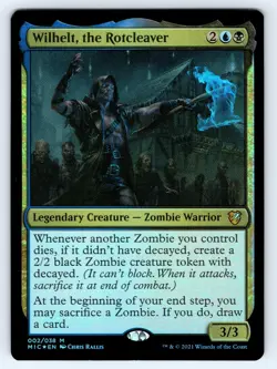 Wilhelt the Rotcleaver Thick Stock M Commander Innistrad Midnight Hunt 2 Foil NM - Image 1