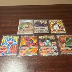 Pokemon TCG Paldea Evolved EX Holo Lot 7x Wooper Clodsire Oricorio Skeledirge - Image 1