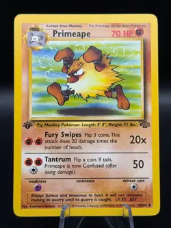 Pokemon 1999 Jungle Primeape 1st Edition #43/64 - LP - Image 1
