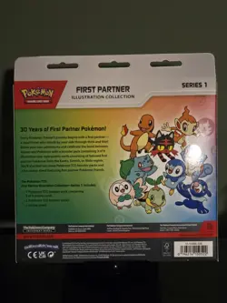 Pokemon TCG First Partner Illustration Collection Series 1 3 Promo + 2 Packs - Image 2