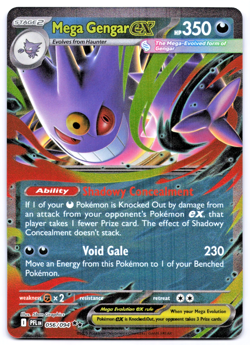 Pokemon TCG Mega Gengar ex 056/094 Phantasmal Flames NM - Image 1