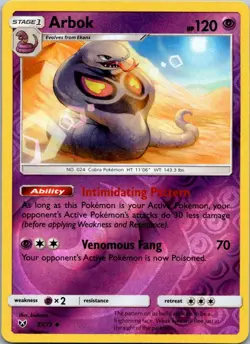ARBOK - 37/73 Shining Legends - POKEMON Reverse Holo NM/M - Image 1