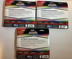 Pokemon TCG Prismatic Evolutions Tech Sticker Collection Set of 3 Sealed - Image 2