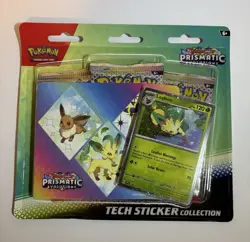 Pokemon TCG Prismatic Evolutions Tech Sticker Collection Set of 3 Sealed - Image 3