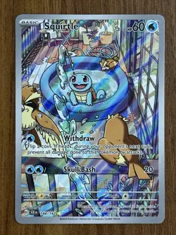 Pokemon Squirtle 148/142 SV07 Stellar Crown Illustration Rare - Image 1