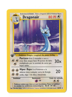 1st Edition Dragonair Spanish Base Set 18/102 Rare Pokemon Card WOTC Vintage NM - Image 1
