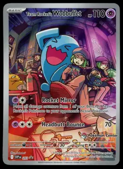 TEAM ROCKET'S WOBBUFFET 2025 Pokemon Center Stamped Black Star Promo #203 - Image 1