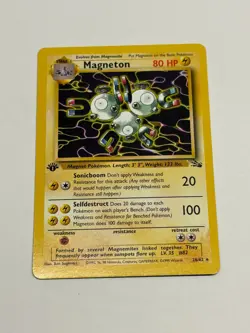 Magneton 26/62 1st Edition Fossil Rare Non-Holo Vintage Pokemon TCG Card - Image 3