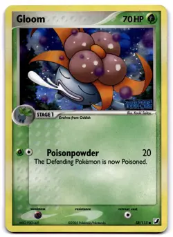 GLOOM 58/115 HOLO STAMPED UNSEEN FORCES POKEMON MODERATELY PLAYED - Image 1