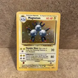 Magneton 9/102 - Base Set Holo - WOTC Pokemon TCG 1999 - LP - Image 2