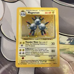 Magneton 9/102 - Base Set Holo - WOTC Pokemon TCG 1999 - LP - Image 3