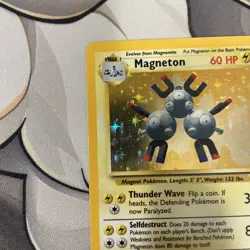 Magneton 9/102 - Base Set Holo - WOTC Pokemon TCG 1999 - LP - Image 4