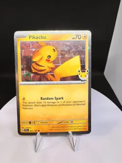 Mint Pikachu (Pokemon Day 2026) 051/162 *RARE* Double *SWIRL* PACK FRESH - Image 2
