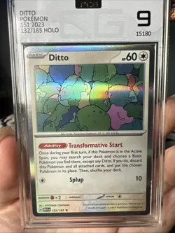 Ditto 132/165 Holo Play Pokemon Prize Pack Series 6 Stamp Scarlet Violet-151 - Image 1
