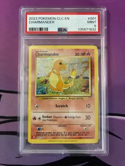 2023 Pokemon CLC EN #001 Charmander PSA 9 MINT - Image 1