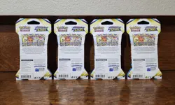 Pokemon Brilliant Stars Sleeved Booster Pack COMPLETE ART SET - 4 Packs SEALED - Image 2
