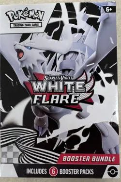 Pokemon TCG Scarlet & Violet White Flare 6 Booster Packs Box Factory Sealed New - Image 1