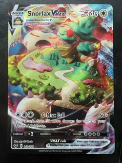 Pokemon Snorlax VMAX 142/202 Ultra Rare Full Art Holo Sword & Shield (NM) - Image 1