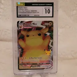 The Pokemon Company Pikachu VMAX Black Star Promo Holo SWSH062 CGC 10 - Image 1